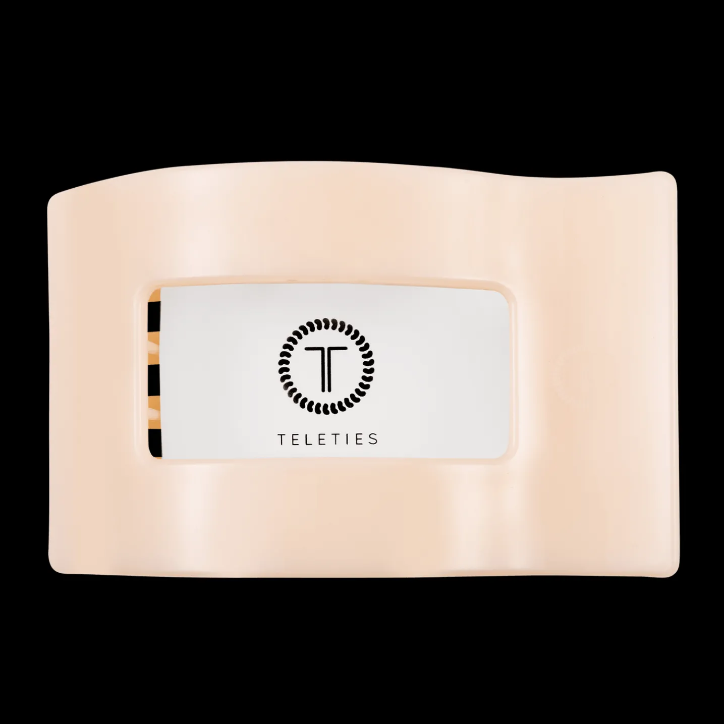 Almond Beige Large Flat Rectangle Hair Clip