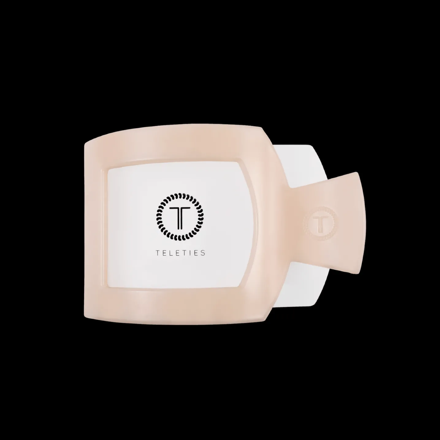 Almond Beige Small Flat Square Hair Clip