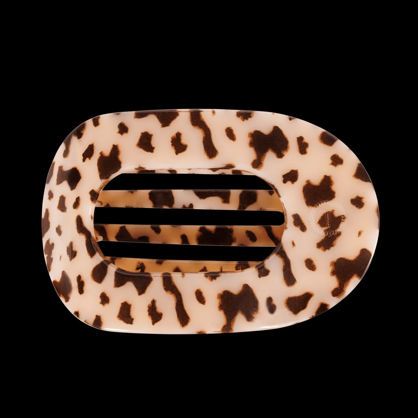 Blonde Tortoise Large Flat Round Hair Clip