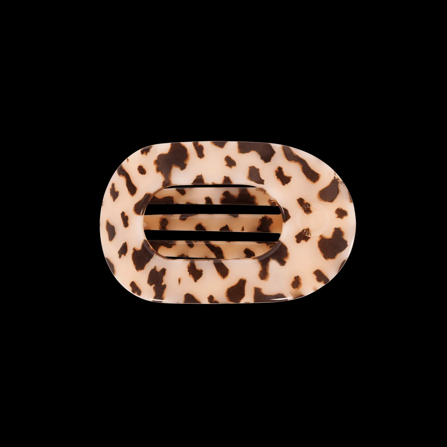 Blonde Tortoise Small Flat Round Hair Clip