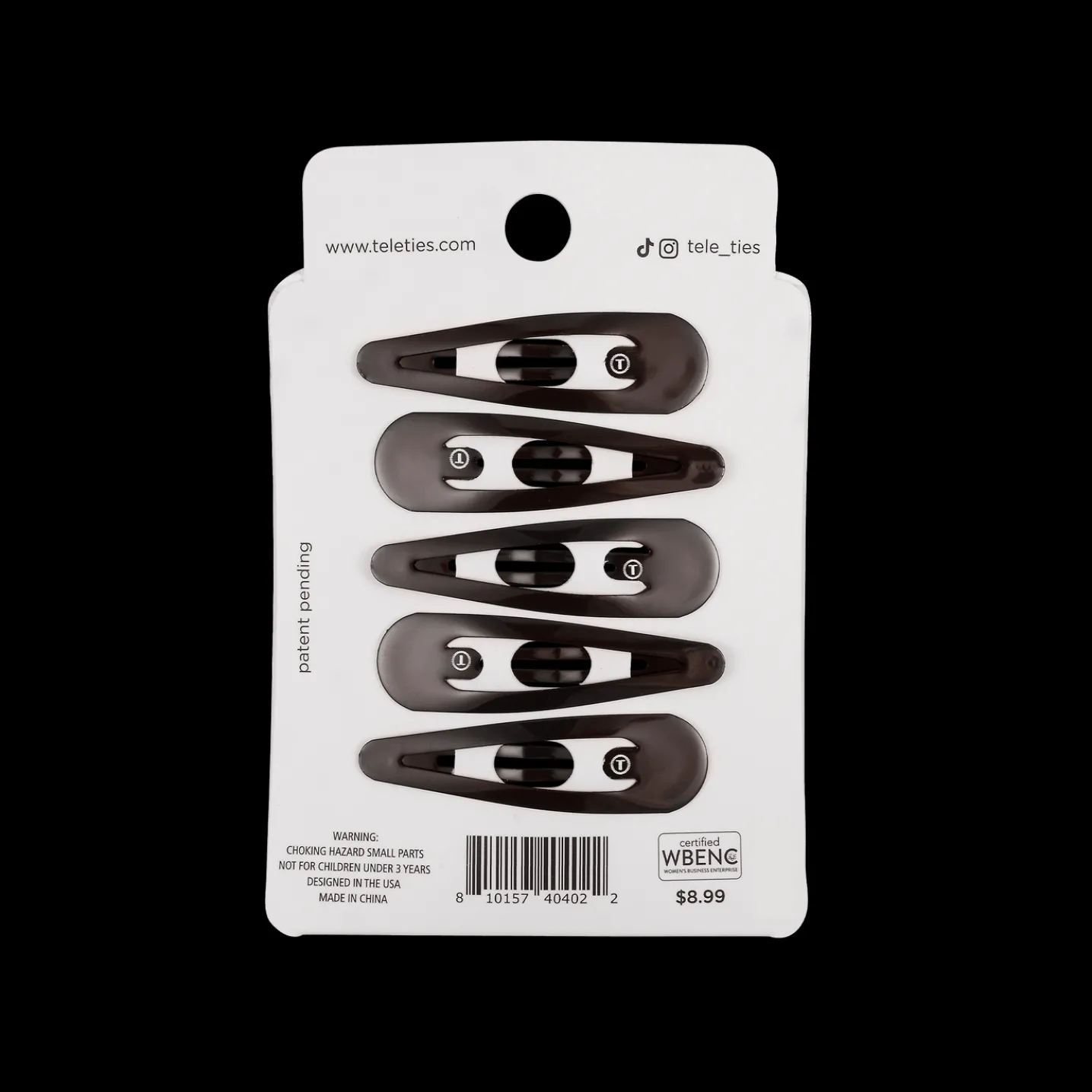 Brown Snap Clip (6Ct)
