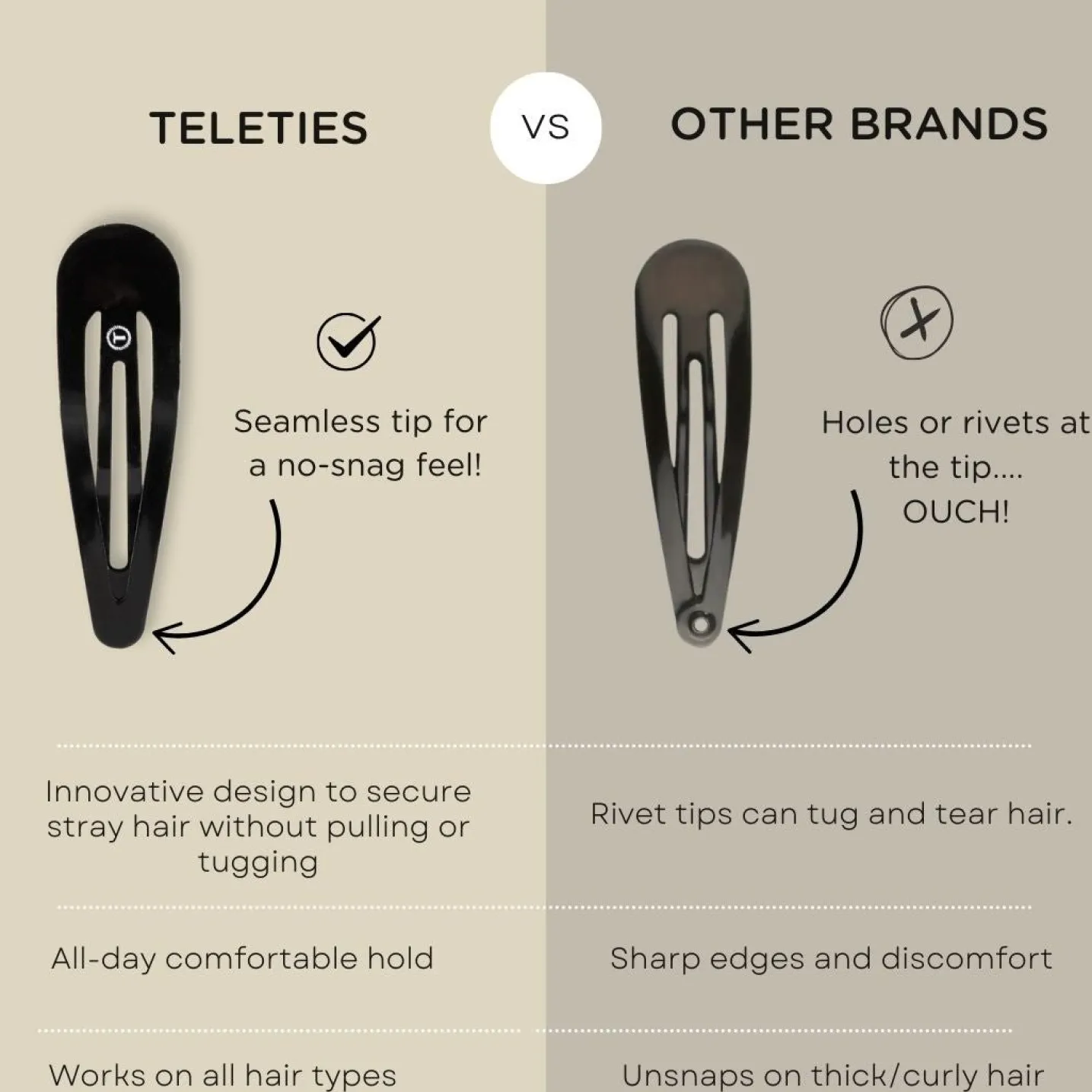 Brown Snap Clip (6Ct)