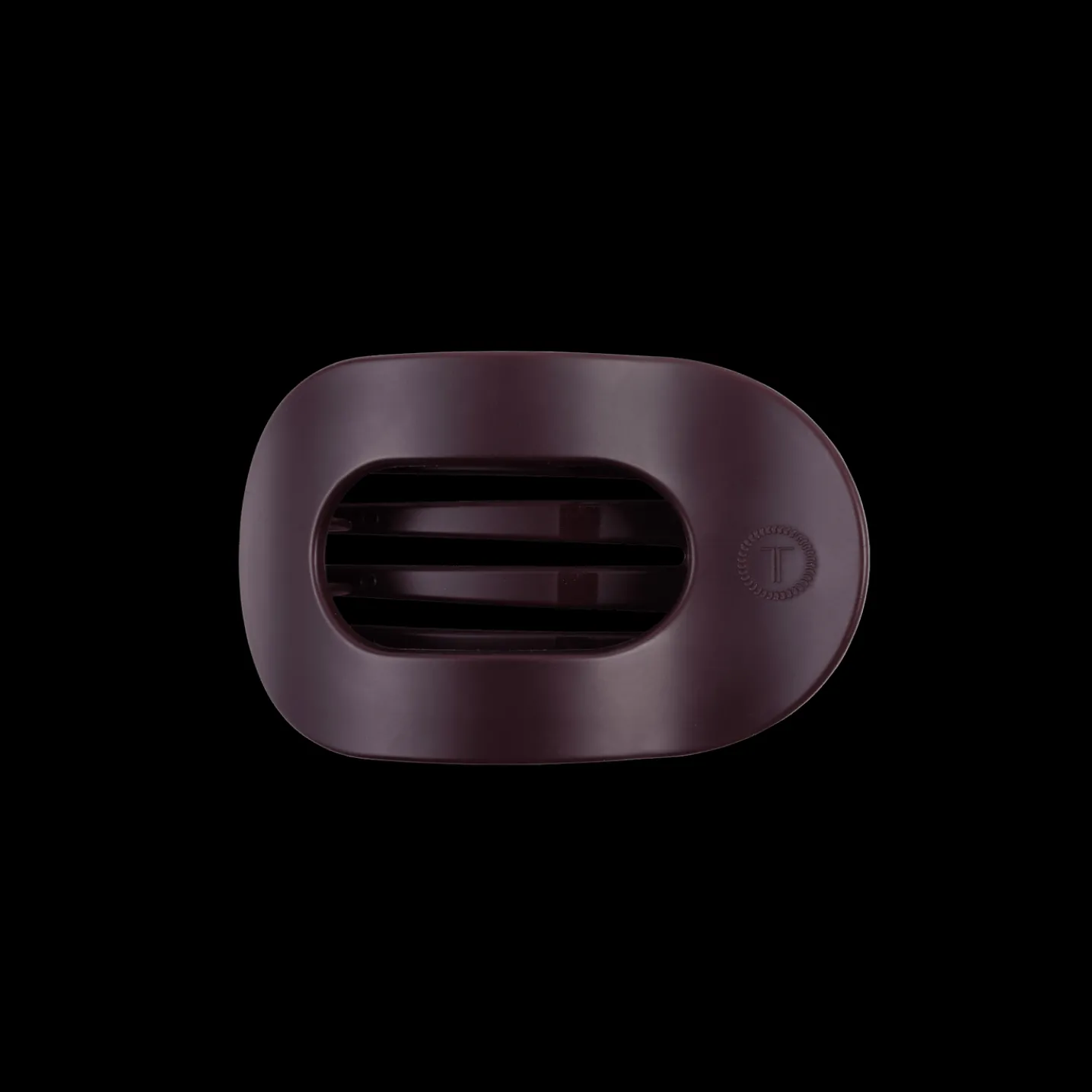 Burgundy Bliss Small Flat Round Hair Clip