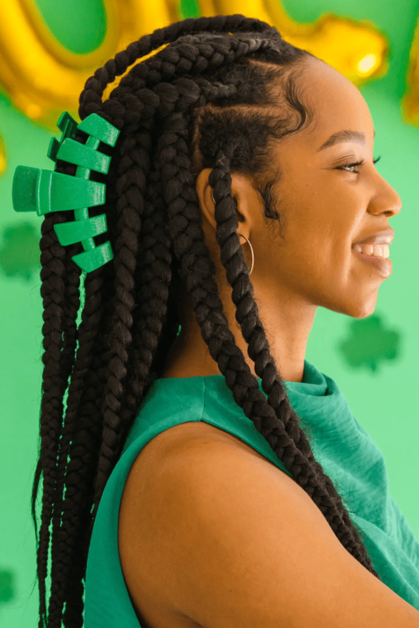 Classic Shamrock Shimmer Large Claw Hair Clip