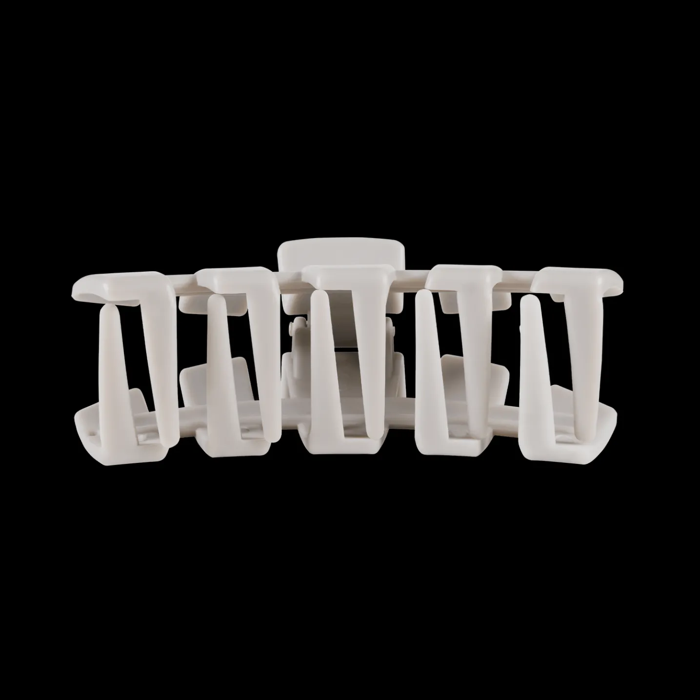 Classic Silver Flames Medium Claw Hair Clip