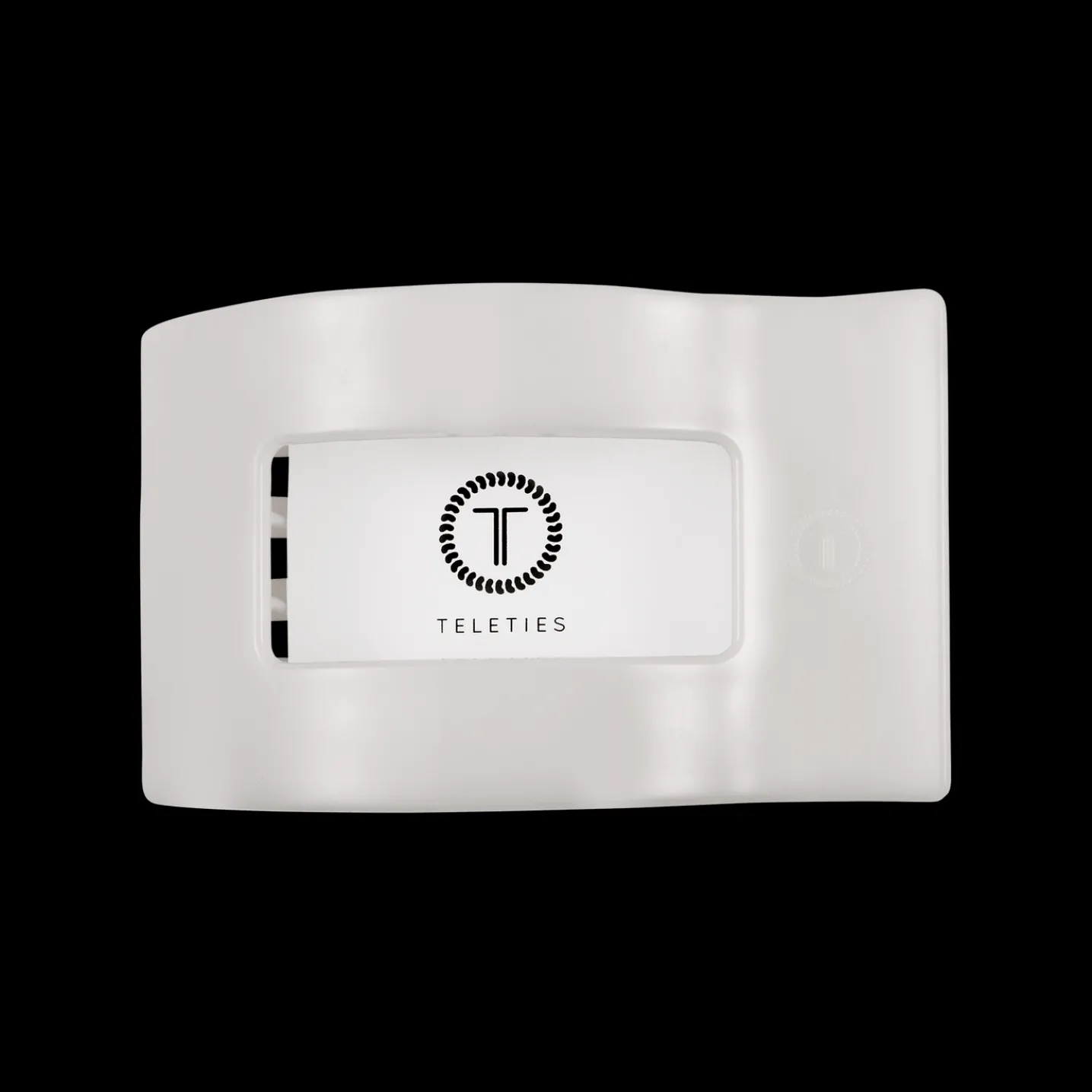 Coconut White Medium Flat Rectangle Hair Clip