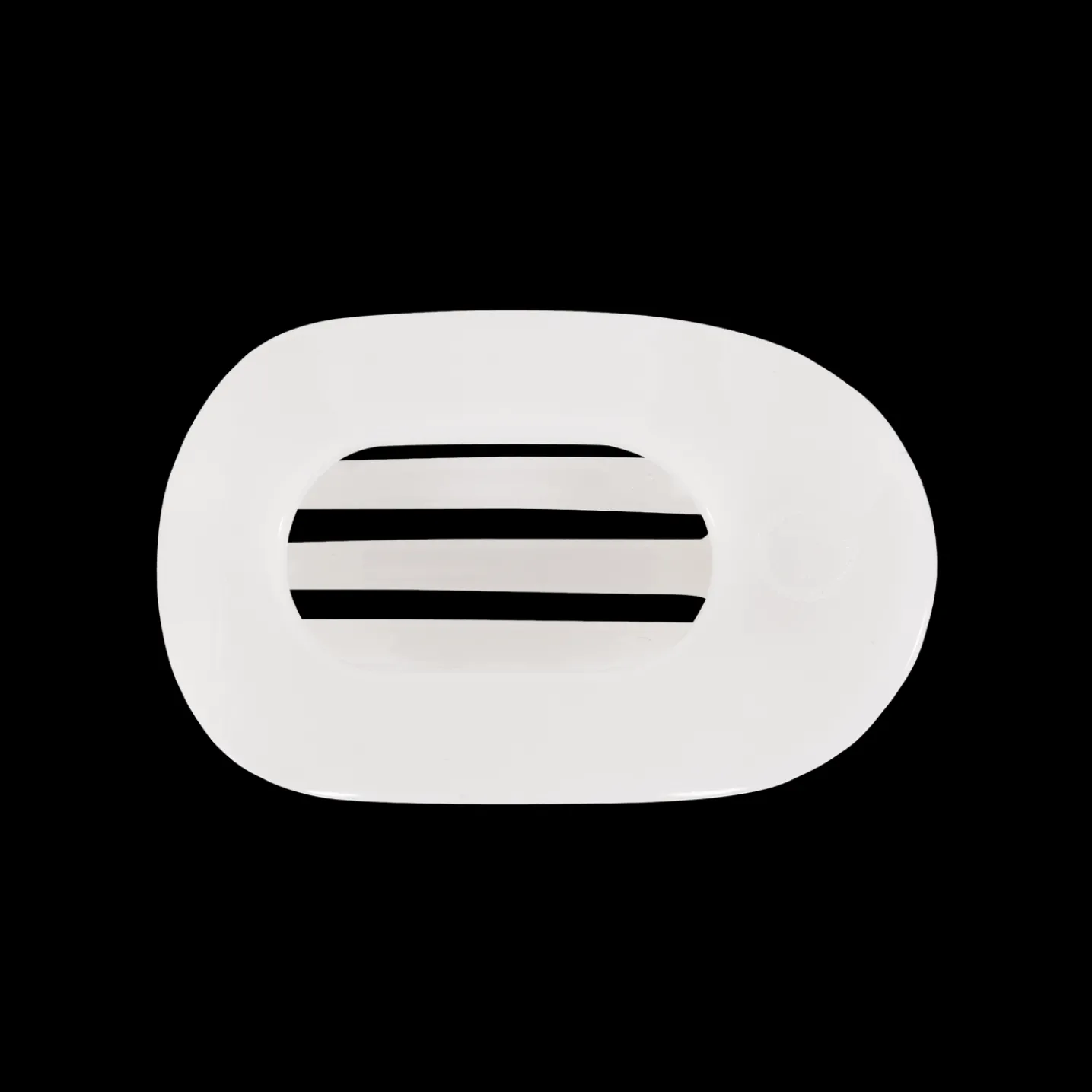 Coconut White Small Flat Round Hair Clip