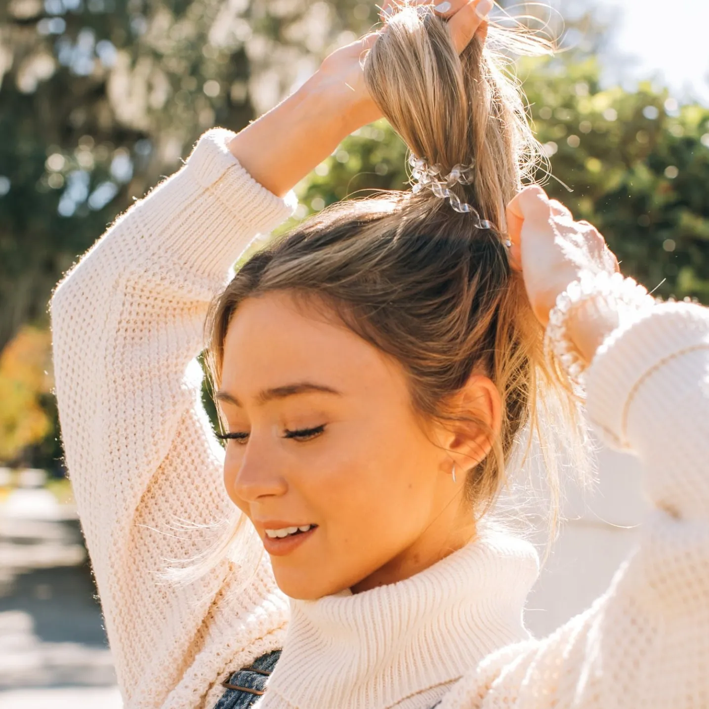 Crystal Clear Large Hair Ties