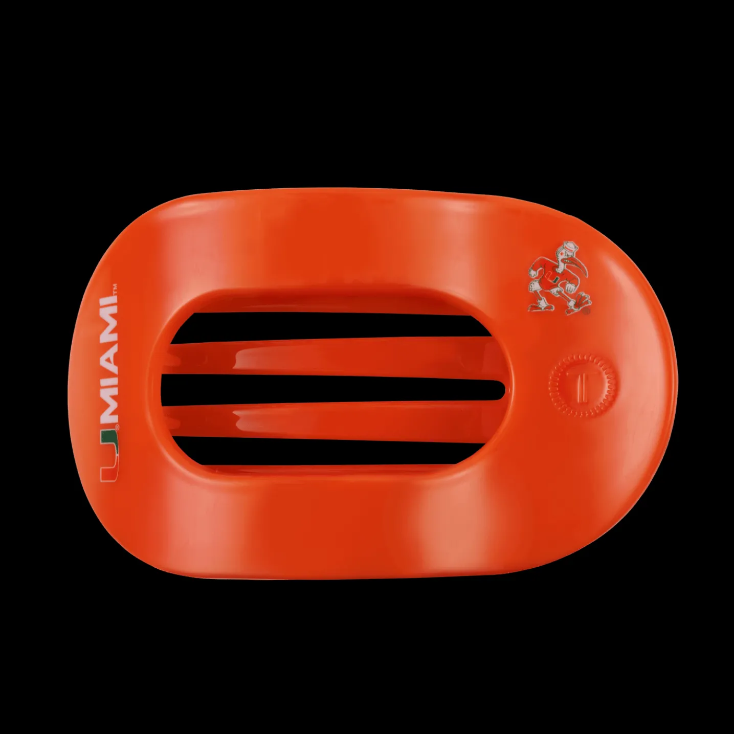 Go Canes! Large Flat Round Hair Clip