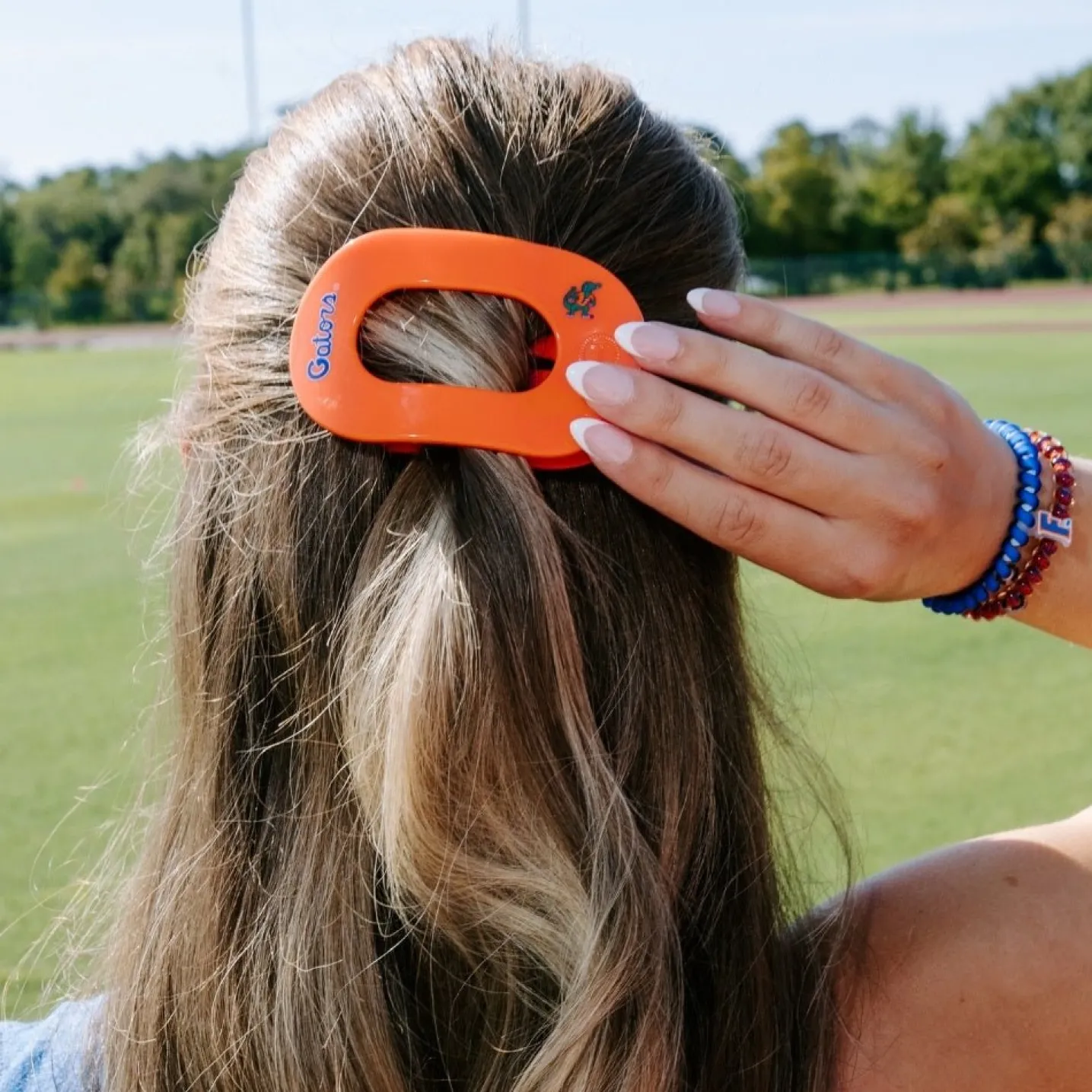 Go Gators! Medium Flat Round Hair Clip