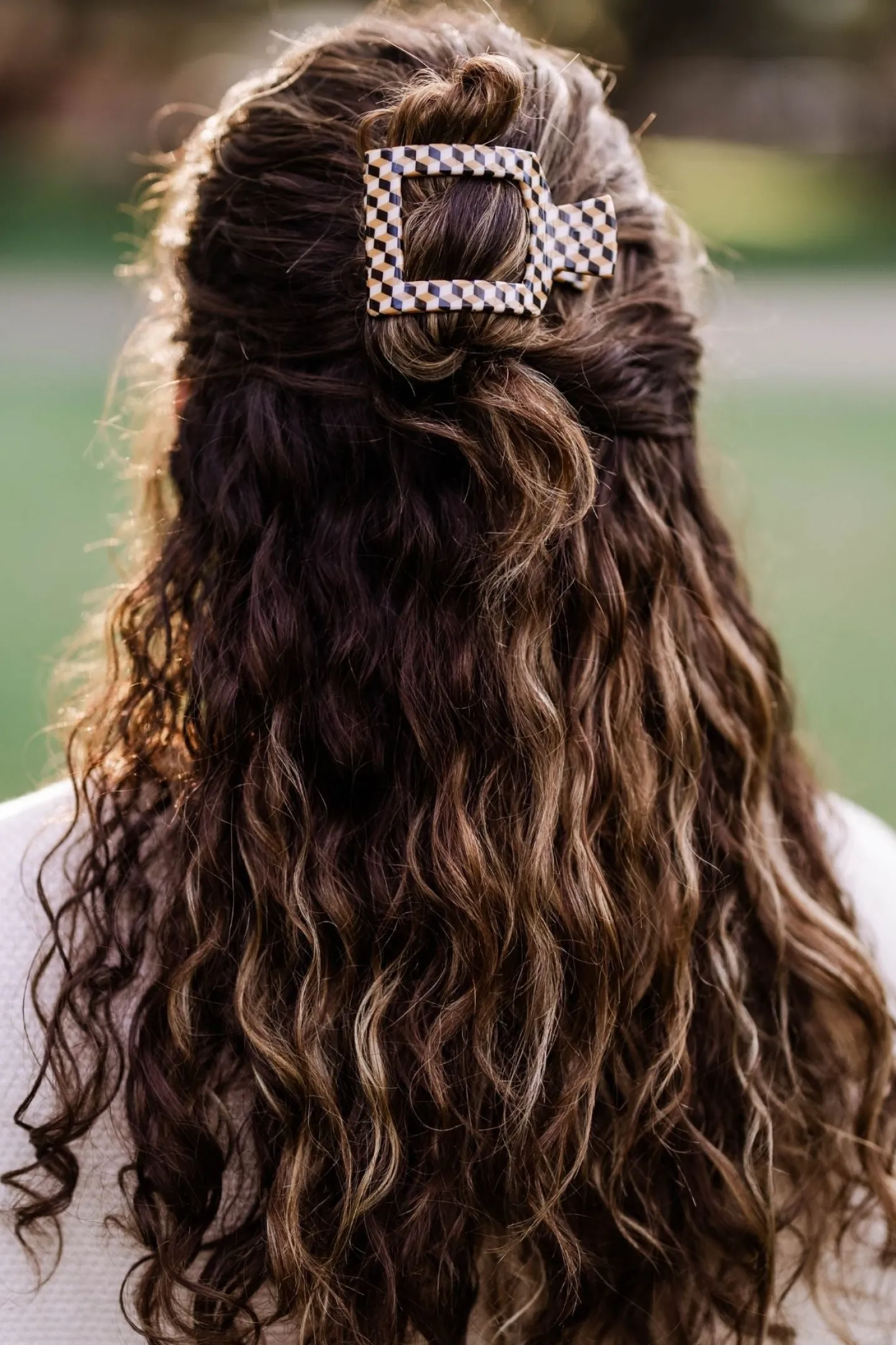 Gone Glamping Small Flat Square Hair Clip