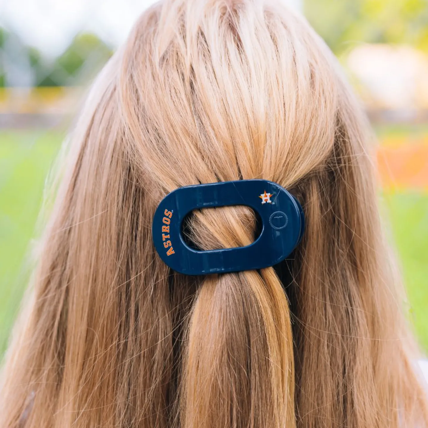 Houston Astros Small Flat Round Hair Clip