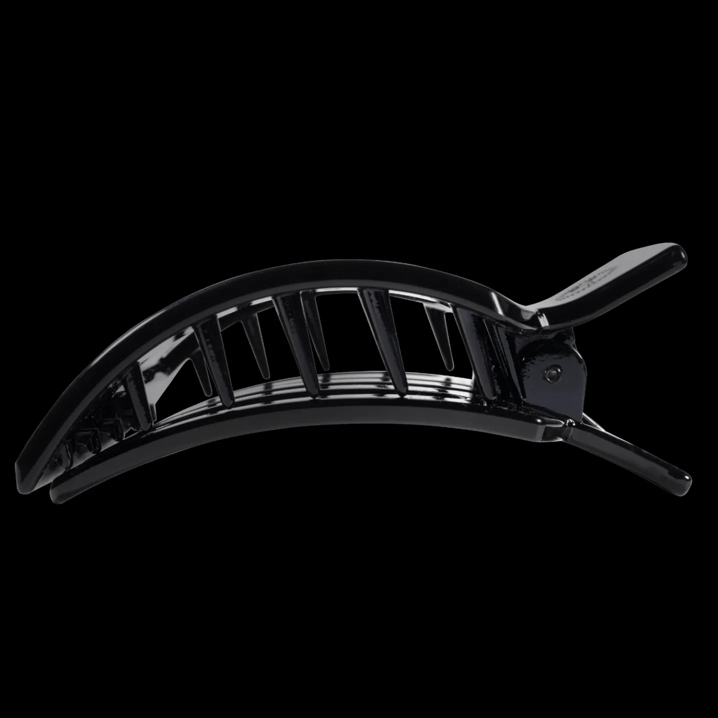 Jet Black Large Flat Square Hair Clip