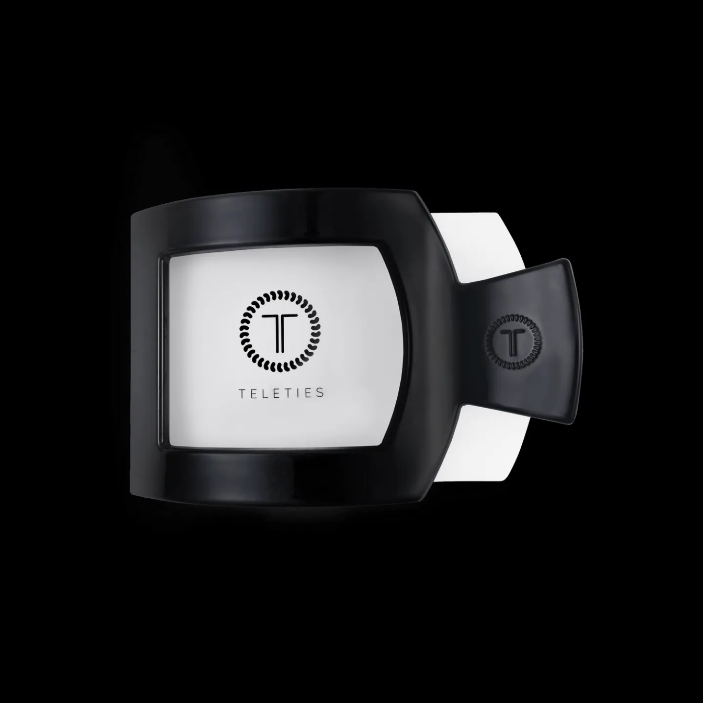 Jet Black Small Flat Square Hair Clip