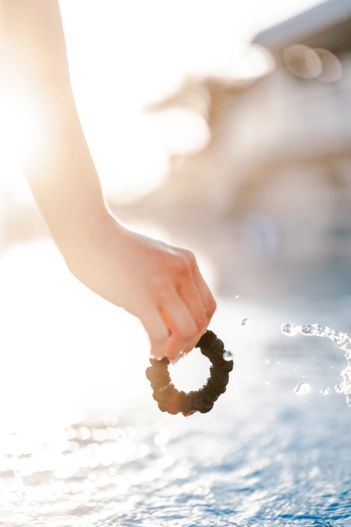 Jet Black Small Towel Scrunchies