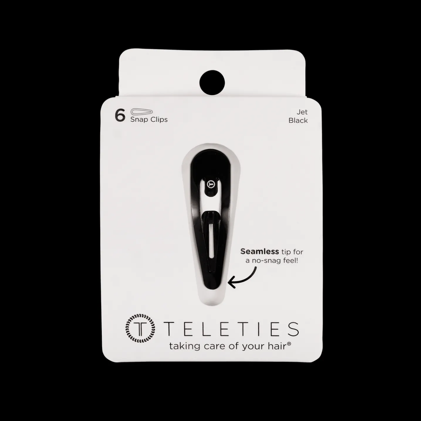 Jet Black Snap Clip (6Ct)