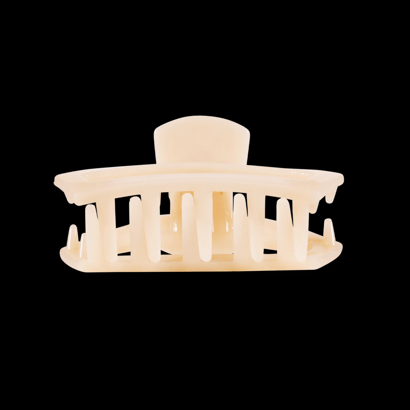 Open Almond Beige Tiny Claw Hair Clip