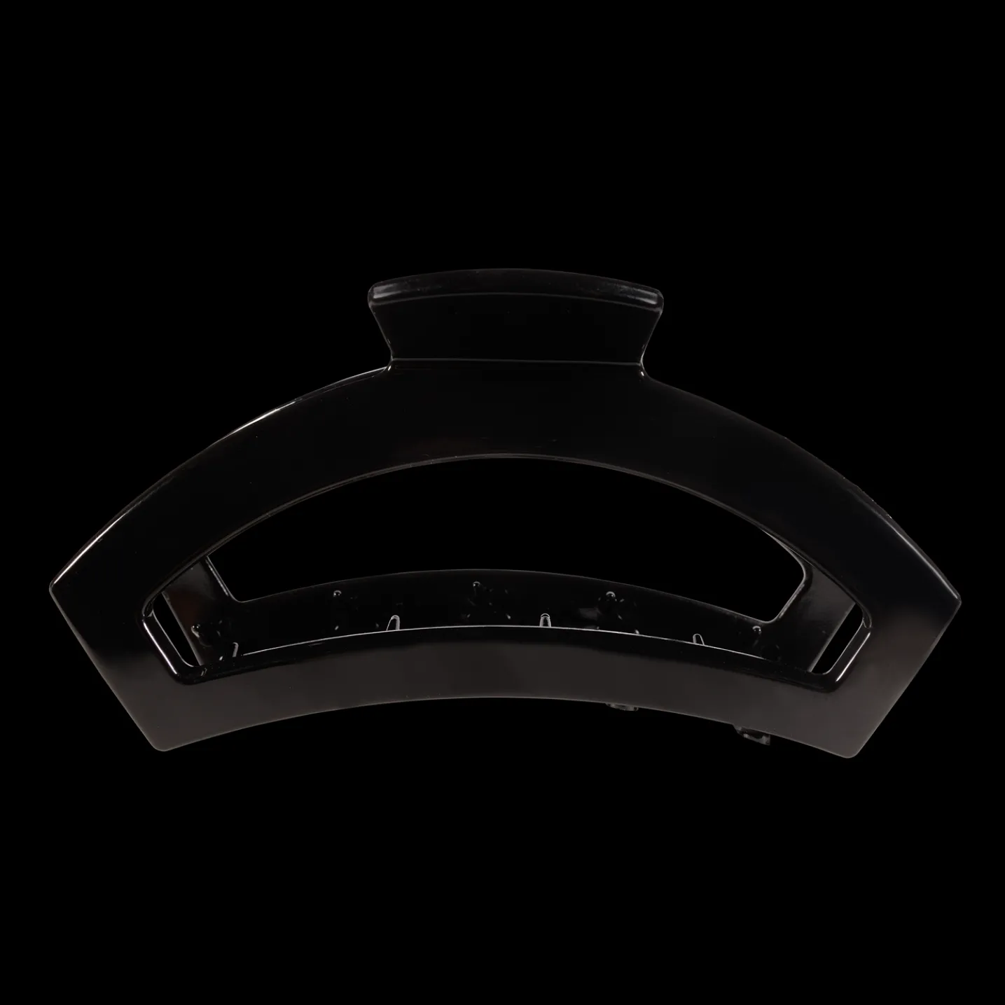 Open Jet Black Large Claw Hair Clip