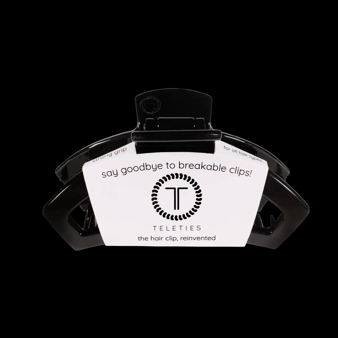 Open Jet Black Medium Claw Hair Clip