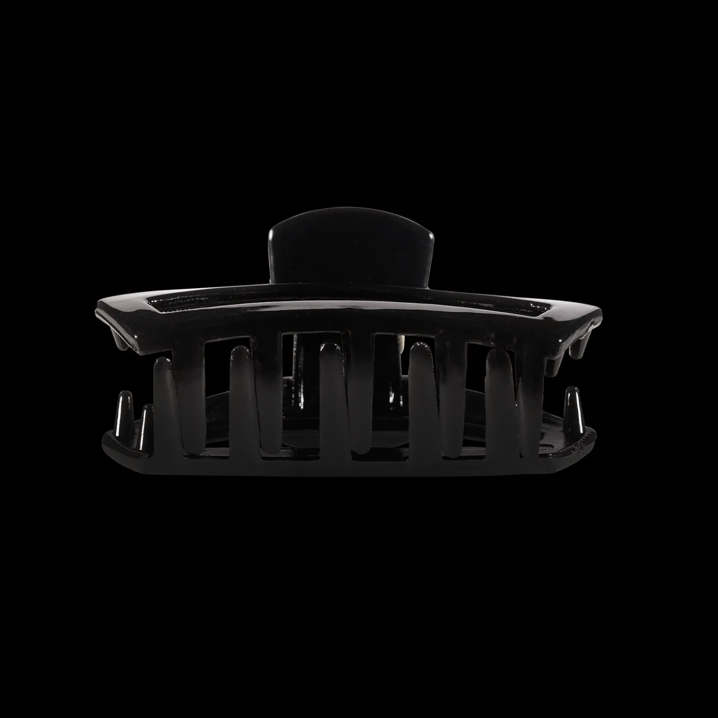 Open Jet Black Tiny Claw Hair Clip