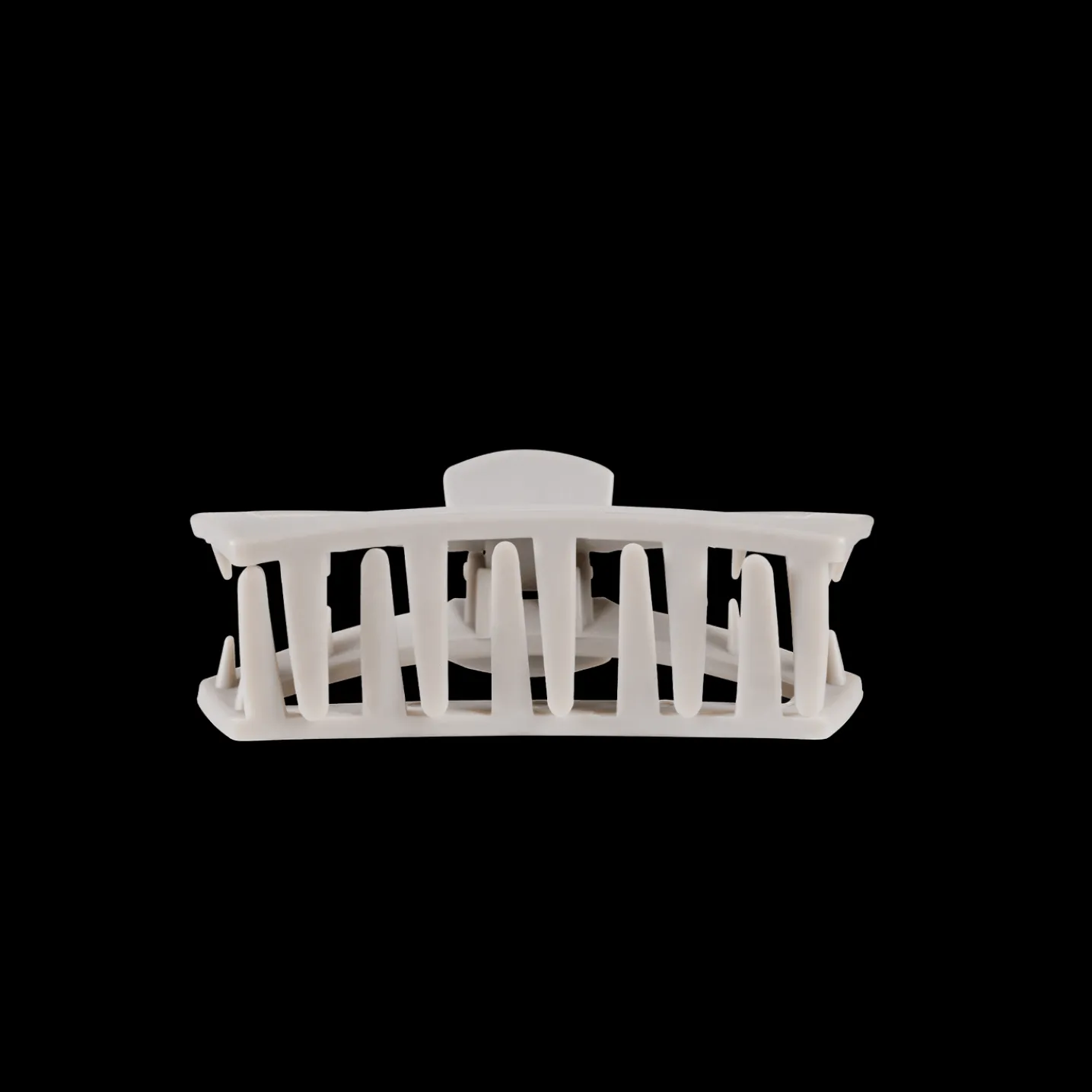 Open Silver Flames Tiny Claw Hair Clip