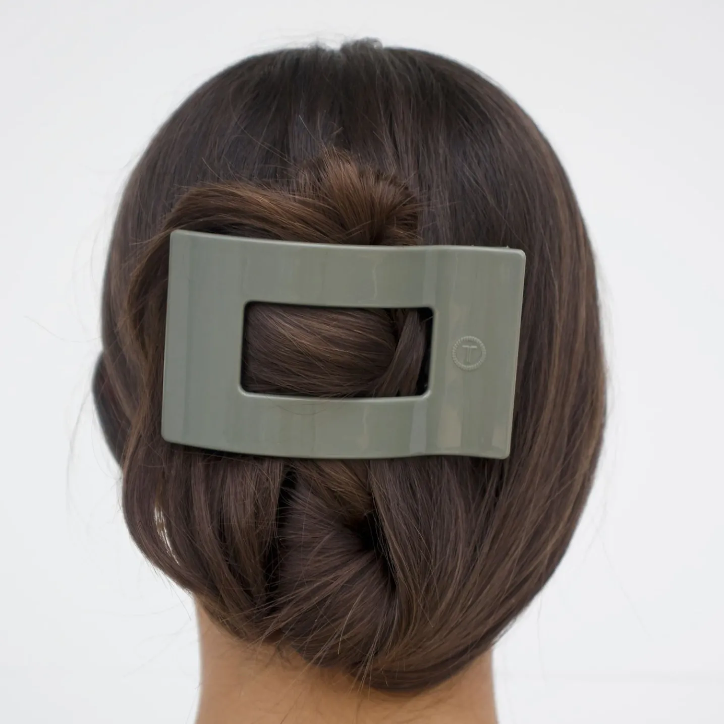 Sage it ain't so Large Flat Rectangle Hair Clip