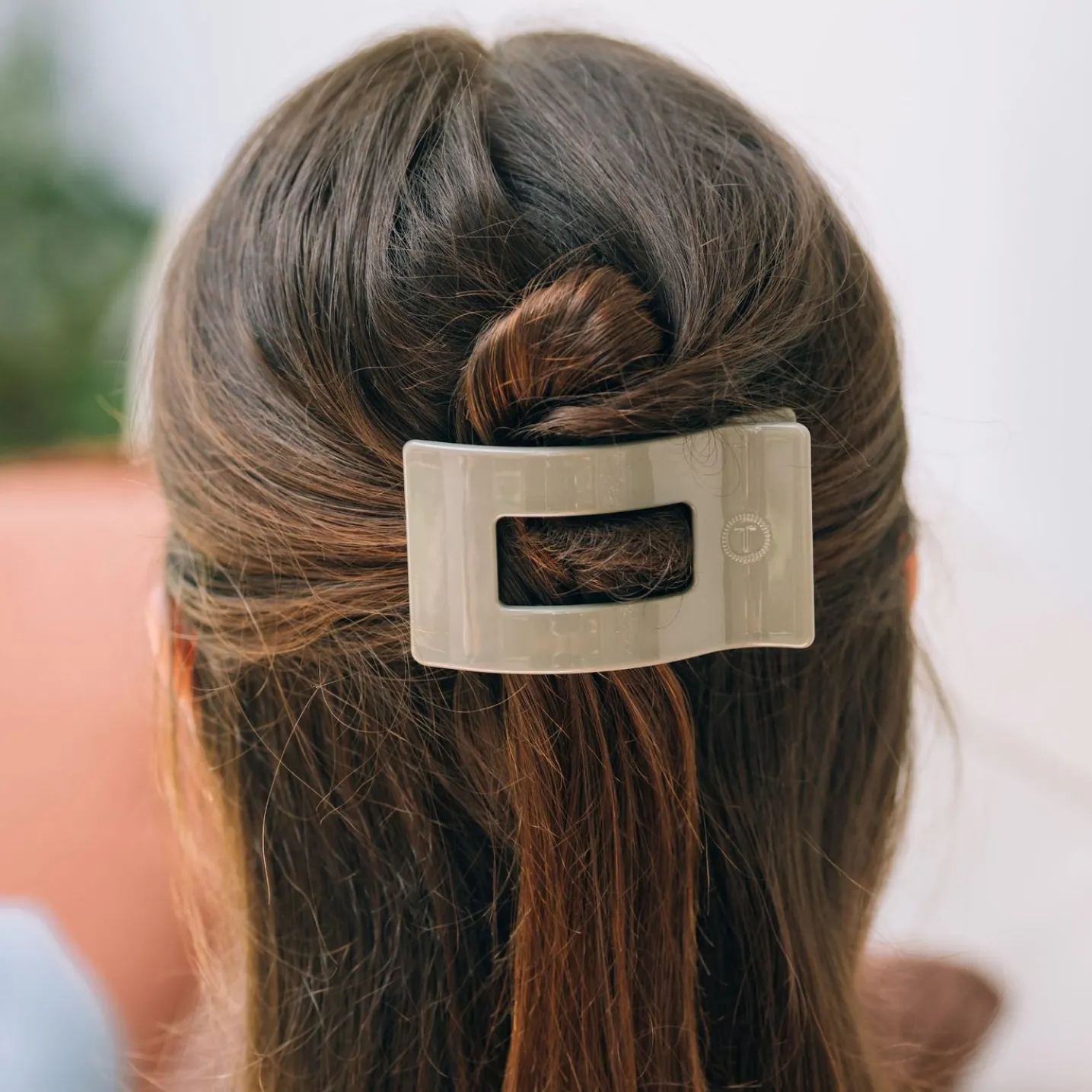 Sage it ain't so Small Flat Rectangle Hair Clip