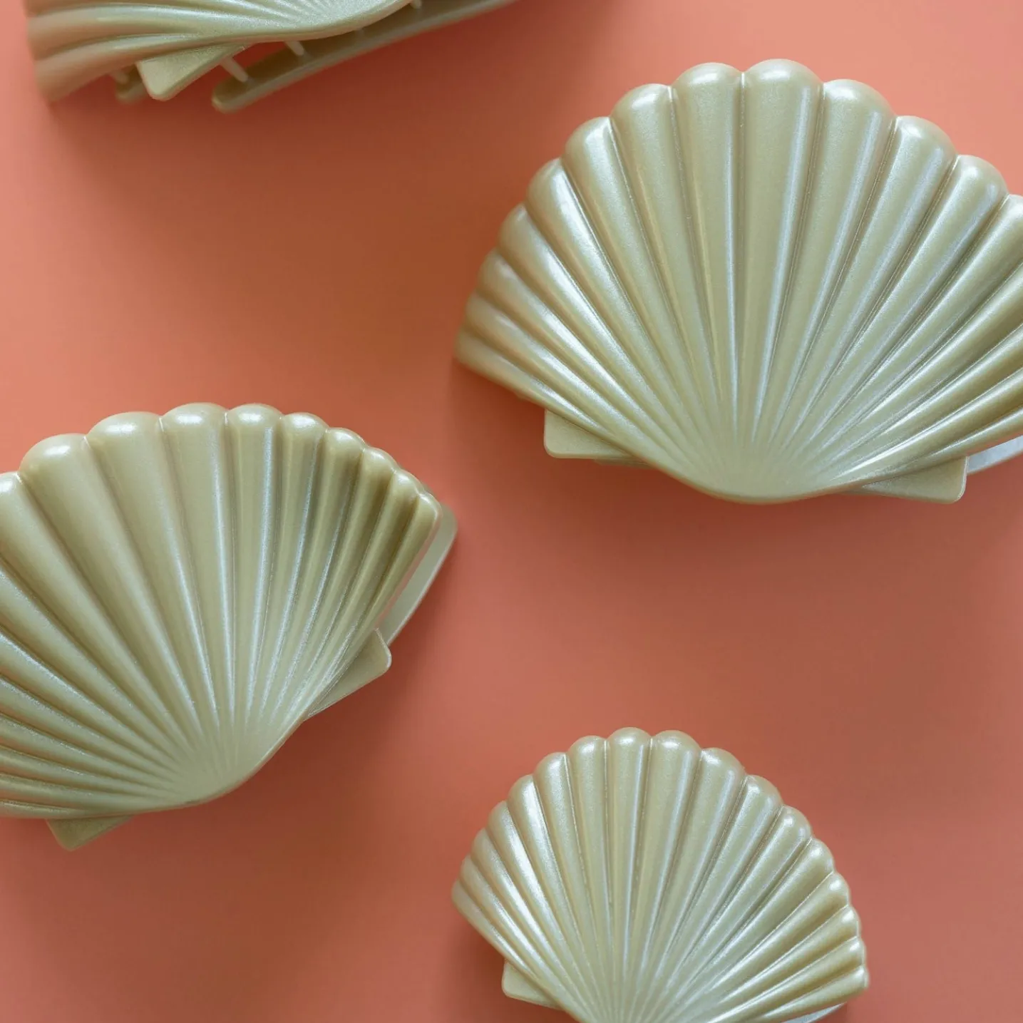 Shimmering Shell Medium Flat Hair Clip