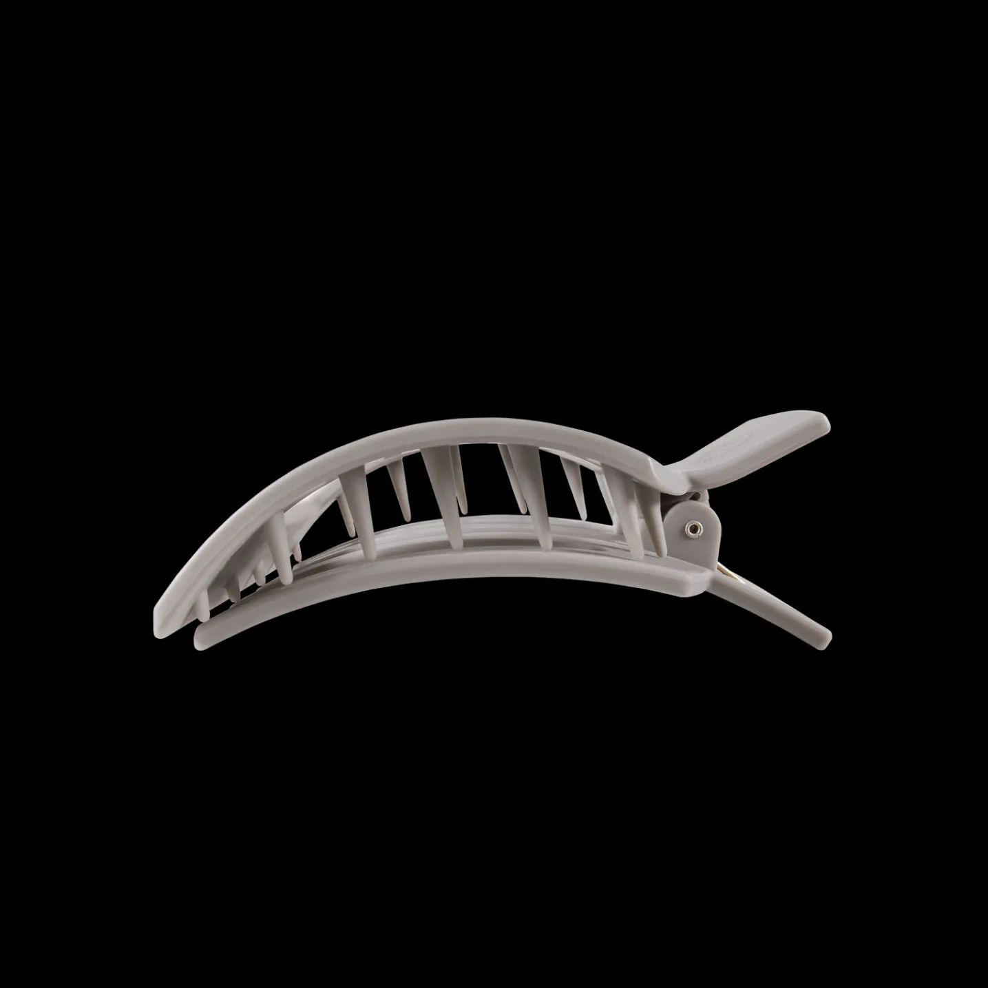 Silver Flames Medium Flat Square Hair Clip