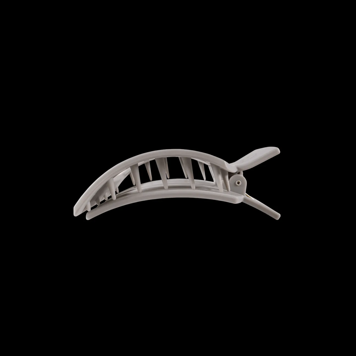 Silver Flames Small Flat Square Hair Clip