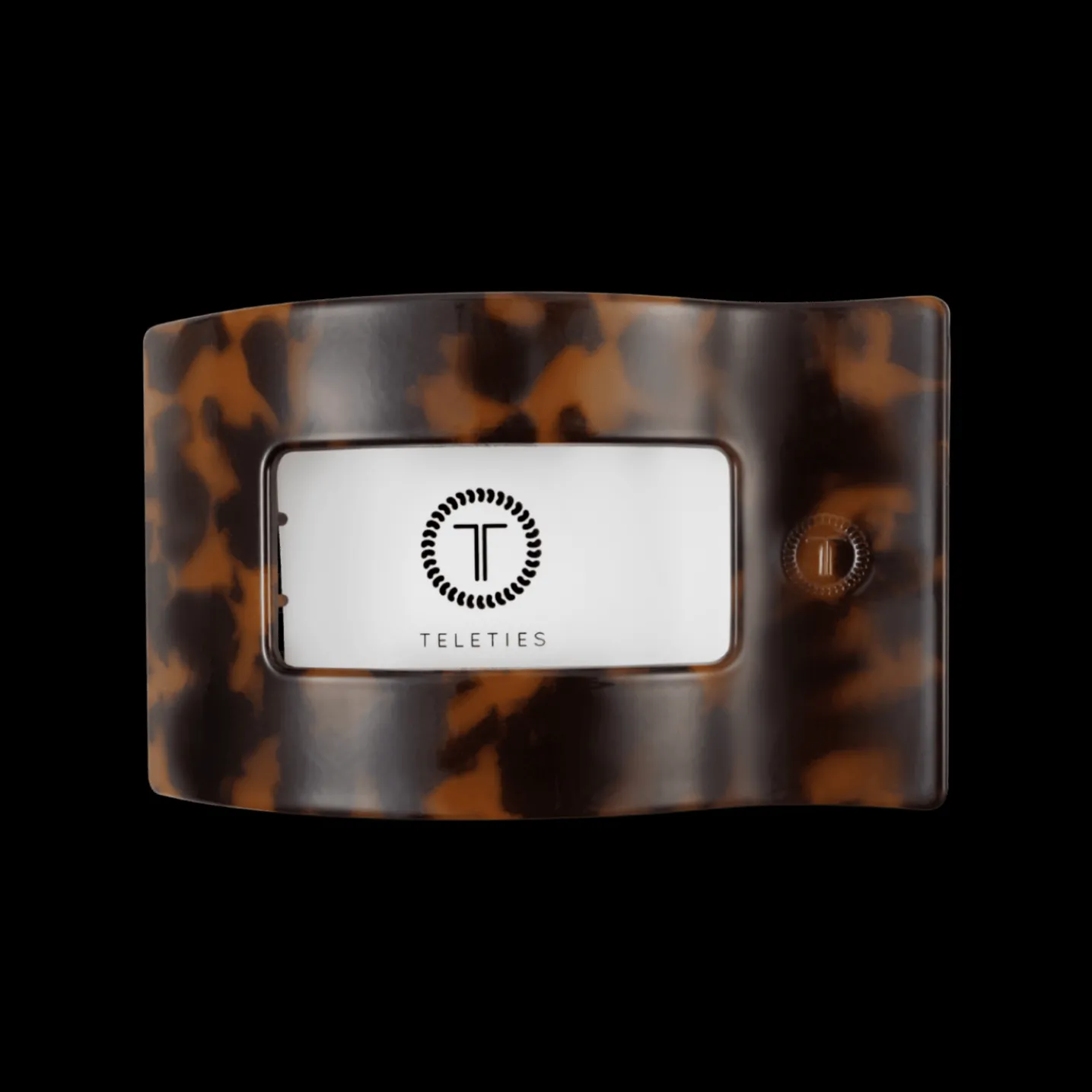 Tortoise Medium Flat Rectangle Hair Clip