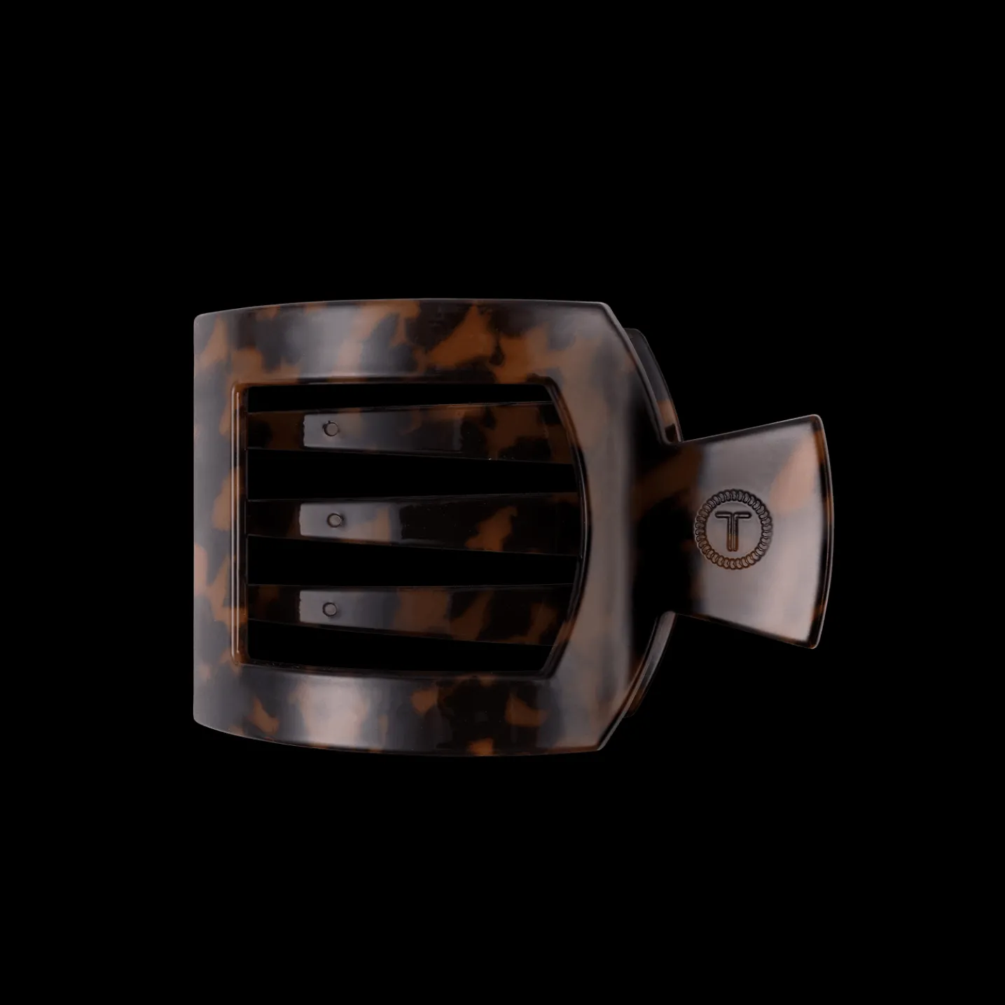 Tortoise Medium Flat Square Hair Clip