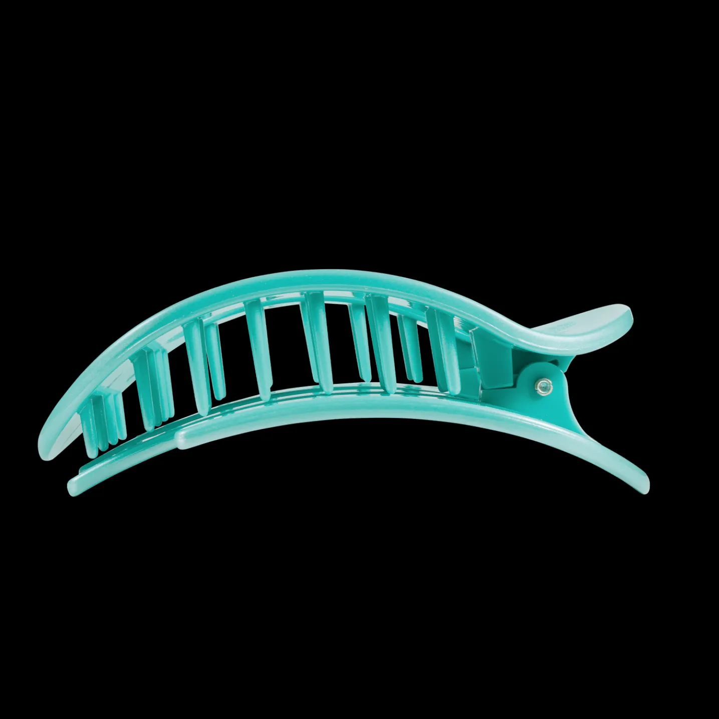 Totally Turquoise Large Flat Round Hair Clip
