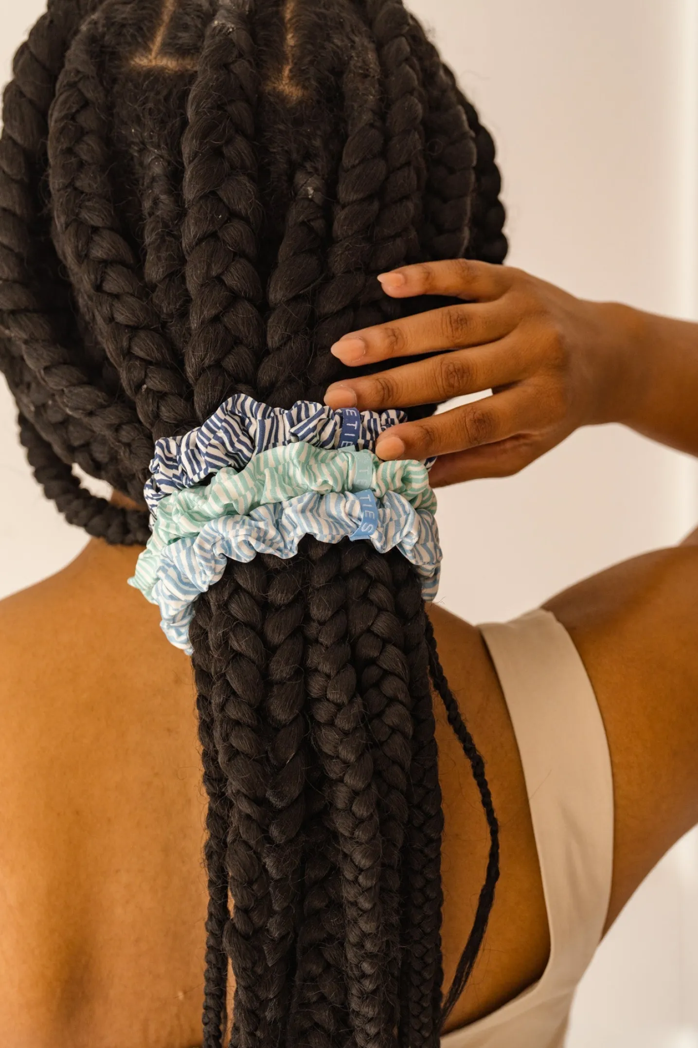 Totally Turquoise Large Silk Scrunchies