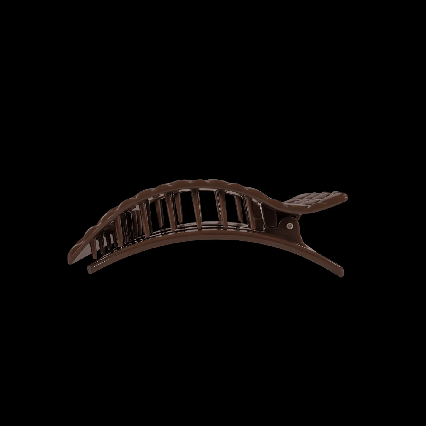 Truly Taupe Quilted Small Flat Rectangle Hair Clip