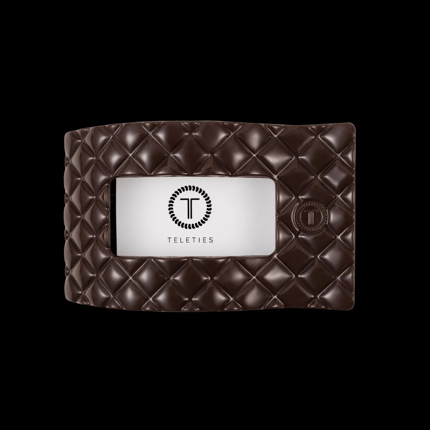 Truly Taupe Quilted Medium Flat Rectangle Hair Clip